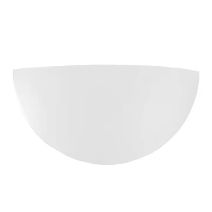 Genérico NO MARCA Cristal de Media Luna Curvado Mate 20cm - Reemplazo para Plafones - Deja Pasar la Luz - 1