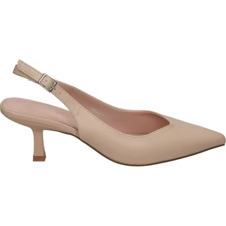 D'ANGELA | Zapatos de tacón D'Angela para Mujer – Zapato de Salón en Color Beige – Zapato con Cierre de Hebilla – Tacón Bajo y Cómodo – Estilo Elegante – Moda – Evento – Fiesta – Modelo DHA28255 - 1