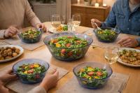 MAXHOME-Set de 6 Ensaladeras de Vidrio Color Ámbar y Lys Marine 17 x 7.5 cm para Servir Ensaladas - details 5