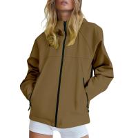 Chaqueta De Cierre Para Mujer Casual Con Capucha Color Sólido Transpirable Impermeable Y Antigolpes Para Camping Y Escalada Al Aire Libre - details 99