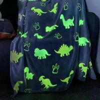 Manta De Terciopelo Para Noche Unicornio Dinosaurio Halloween Fútbol Cálida Suave Suave Anti-pelusa Para Niños - details 15