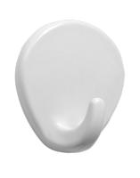 Pack de 2 Colgadores Ganchos Adhesivos Pared. Ovalado. Color Blanco. Medida: 50 mm x 43 mm. Ideal para baños, cocinas, etc.. Fabricado en España. Marca Tecnofit. - details 1