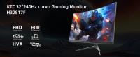 KTC Monitor Gaming 32 Pulgadas FHD Curvo Monitor, 240Hz, 1ms, 1920x1080, Freesync & G-sync, HVA 1500R Sin Marco, 125% sRGB, Pantalla de reducción de luz Azul, VESA DP1.4/HDMI 2.0 240Hz USB2.0, H32S17F - details 0