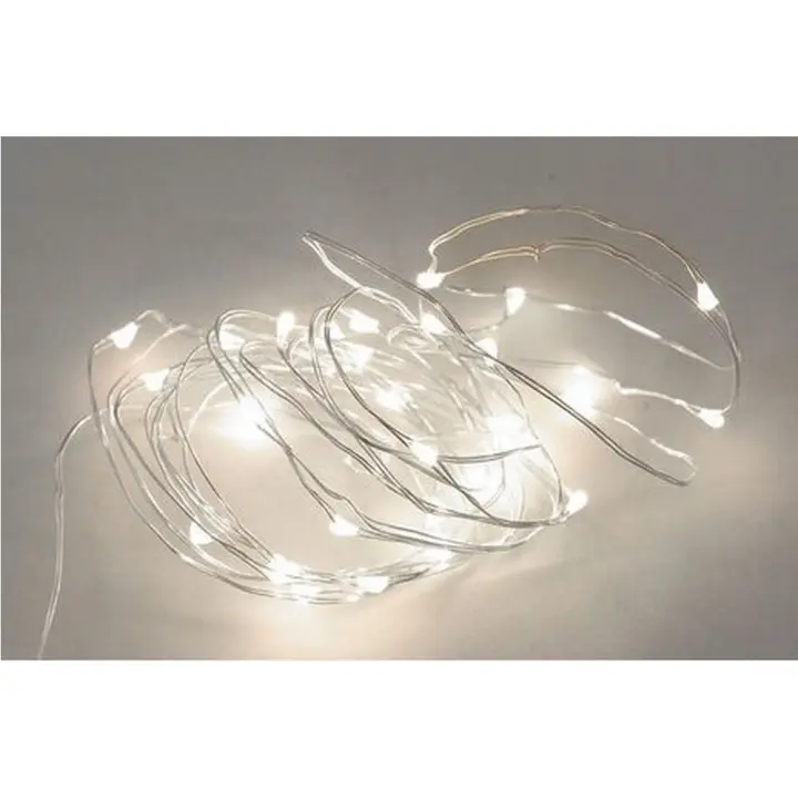 DESTELLO S.L. Guirnalda Led Lenteja Ancha Blanco Frío 30 Metros - Iluminación Decorativa - 1