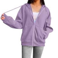 Sudadera De Mujer Con Capucha Y Cremallera De Primavera Otoño Color Sólido Manga Larga Bolsillos Cierre De Cremallera Exteriores - details 3