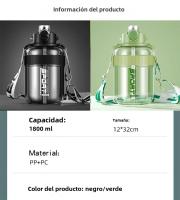 Botella De Agua Deportiva Personalizada De Gran Capacidad Plástico Portátil Para Fitness Y Deportes Con Taza Y Pajita - details 6