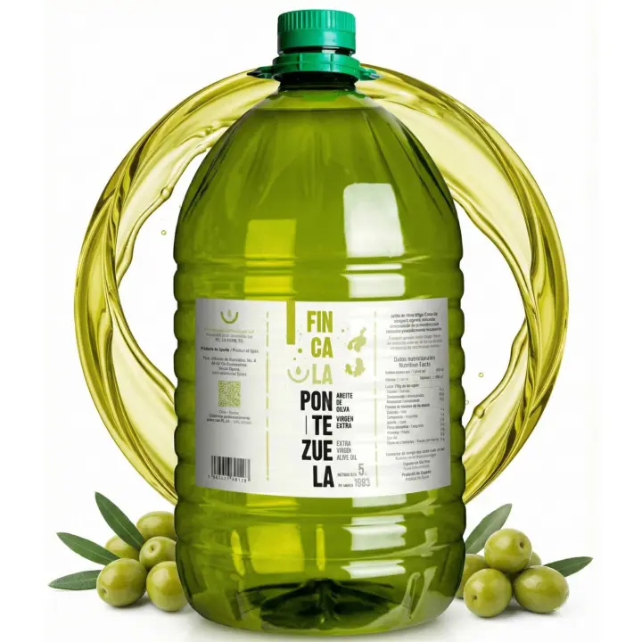 Finca La Pontezuela Aceite de Oliva Virgen Extra Picual 5 Litros - Garrafa Aceite Oliva 100% Español - Alto en Polifenoles Extracción en Frío - AOVE 5L - 1