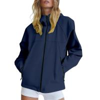 Chaqueta De Cierre Para Mujer Casual Con Capucha Color Sólido Transpirable Impermeable Y Antigolpes Para Camping Y Escalada Al Aire Libre - details 97
