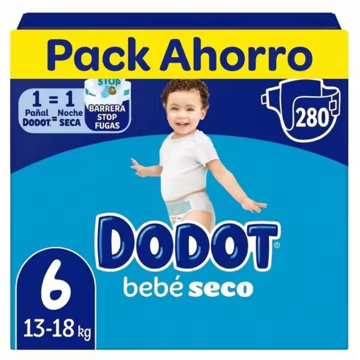 Dodot Bebé Seco - Pack Ahorro Pañales. Disponible en tallas 3, 4, 5, 6 y 7. - 1