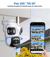 Cámara PTZ 4K Wifi Hiseeu Con Tres Lentes Y Tres Pantallas Para Exterior Vigilancia Video CCTV Con Seguimiento Automático Aplicación ICSEE P2P - details 4
