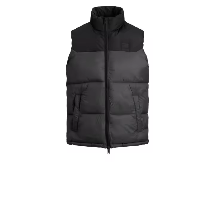 Jack & Jones Hombre Chaleco Acolchado JJDREW PUFFER BW muy suave y cálido Logo de la marca Moda Casual Informal REF 12173864 - 1