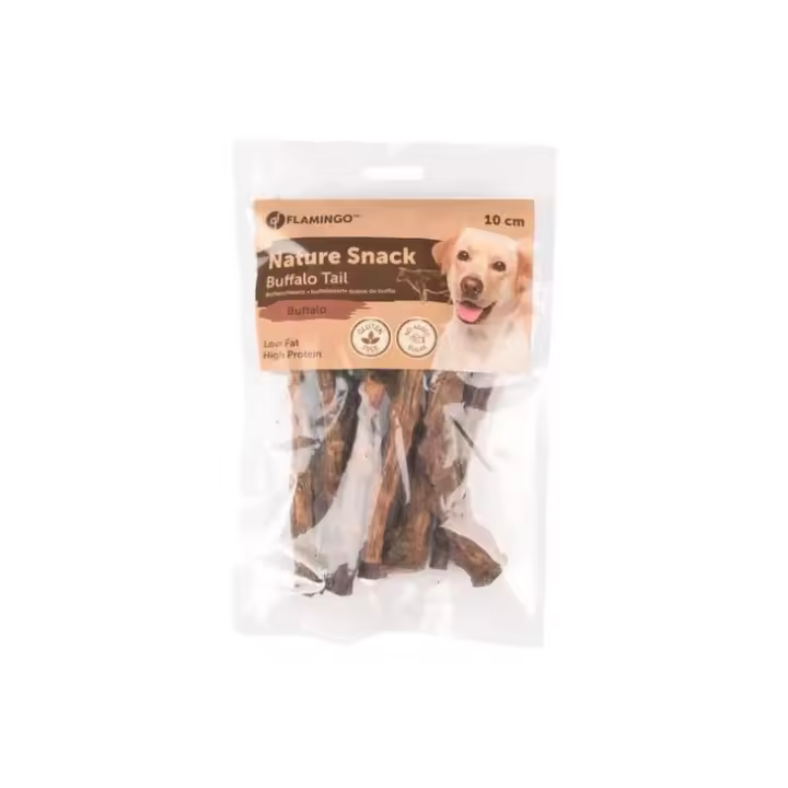 Flamingo Snacks Golosinas Nature Cola de búfalo 10 x 100 Gr - 1