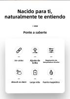 2Pcs Luz De Pared LED Magnética Recargable USB Luz De Lectura Sin Cable Para Dormitorio Luz De Noche Para Cama Moderna Y Elegante - details 1