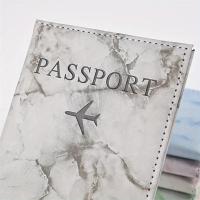 Carcasa De Pasaporte De Cuero PU Con Patrón De Mármol Funda Para Pasaporte De Viaje Accesorio De Viaje Resistente a Químicos - details 3