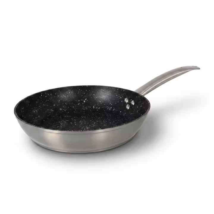 SANTA CLARA | Sartenes Platinum 20, 24 y 28 cm aluminio forjado 2,6 mm antiadherentes full induction con mango de acero, set pack 3, aptas inducción, gas, vitro y eléctrica, cocina diaria - 1