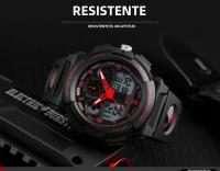 Reloj Deportivo SKMEI 1270 Para Hombre Con Cronógrafo Digital Doble Resistente Al Agua 50M Pantalla De La Semana Reloj De Pulsera Masculino - details 6