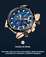 Reloj Deportivo De Lujo Para Hombre LIGE 2025 Reloj De Cuarzo Impermeable Con Cronógrafo Y Fecha Correa De Silicona Moda Casual - details 8