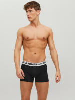 JACK & JONES SENSE Trunks Hombre Pack 3 Algodón Orgánico Negro, ropa interior hombre, boxer ajustado hombre - details 0