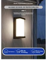 Lámpara De Pared LED Impermeable IP65 Con Sensor De Movimiento PIR Para Exterior Iluminación Decorativa Para Porche Balcón Jardín AC85-265V Moderna - details 2