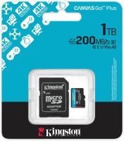Kingston Canvas Go! Plus Gen4 Micro SDXC SD MicroSDXC 170R A2 U3 V30 Tarjeta de Memoria 64GB / 128GB / 256GB / 512GB / 1TB SDXC | Clase 30, A2 | 200 MB/s con ADP Adaptador | Ideal Cámaras de Acción y Drones Compatible GoPro DJI Osmo Pocket 3 - details 0