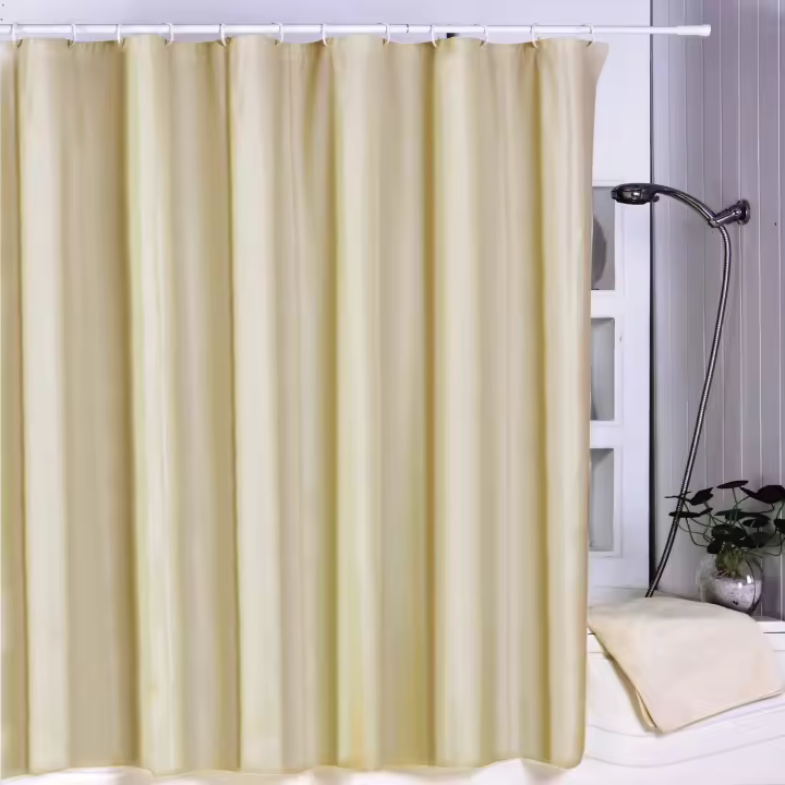 Cortina de ducha MSV de PVA en color beige 180 x 200 cm - 1