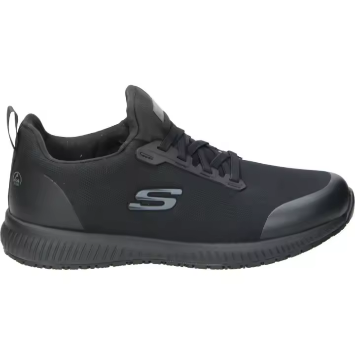 SKECHERS I Zapatos de Trabajo Skechers Work Squad SR Myton para Hombre – Deportiva de Trabajo en Color Negro – Zapato de Trabajo con Cierre de Gomas – Máximo Ajuste – Cómodas y de Alta Calidad – Perfectas para Largas Jornadas De Pie – Modelo 200051EC-BLK - 1