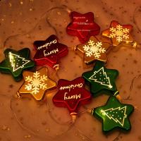 Luz De Navidad LED Estrella Electroplata Batería Incluida Cadena De Luces Para Decoración Festiva De Navidad Multicolor - details 1