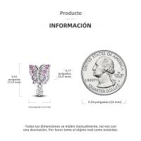 Encanto De Mariposa Plateado En Plata Con Circonia Bola Redonda Colgante Para Pulsera O Collar DIY Joyería De Moda Irregular - details 178