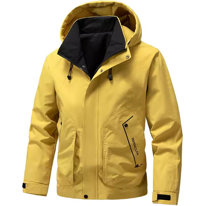 Chaqueta De Camuflaje Para Hombre Impermeable Con Capucha Cierre De Cremallera Ligera Para Primavera Y Otoño Ropa De Camping Y Trekking - 1
