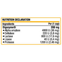 LIFE PRO NUTRITION DIGEZYME 200MG 120 VCAPS - Complejo de Enzimas Digestivas - Mitiga Digestiones Pesadas - details 2