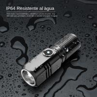 Linterna Mini LED Recargable XHP50 1500lm Fuerte Puede Apagarse Con Un Click Iluminación Al Aire Libre Impermeable Distancia De Iluminación > 500 Metros Aleación De Aluminio Negro - details 7