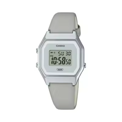 Reloj mujer Vintage Iconic Casio LA680WEL-8E alarma cronómetro luz LED correa de cuero - 1