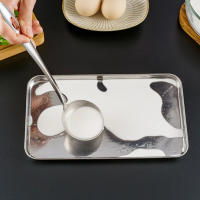 Plato De Servicio De Acero Inoxidable Rectangular Para Alimentos Bandeja Para Comida Organizador De Alimentos Presentación De Arroz Y Fideos - details 1