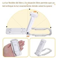 Luz De Libro Recargable USB LED Ajustable Para Protección Ocular Clip Portátil Luz De Marcaje Para Lectura En Cama Coche - details 3