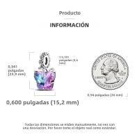 Encanto De Mariposa Plateado En Plata Con Circonia Bola Redonda Colgante Para Pulsera O Collar DIY Joyería De Moda Irregular - details 55