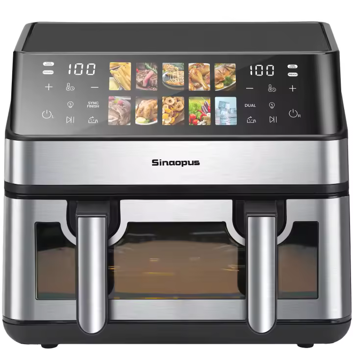 Freidora de Aire 8.5L | 2000W Dual | Ventana Visual | 10 Programas en Color | 80-200℃ | Cocina Rápida y Saludable para Grandes Comidas - 1