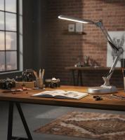 Lámpara de Escritorio BRIDGE Articulable BEL AIR HOME Flexo Led 10W - Protección Ocular - 3 Temperaturas de Luz - Plata - details 0