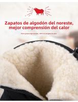 Botas De Invierno Para Hombre Talla Grande Con Plush Cálido Botas De Rodilla Alta Cómodas Para Exterior Zapatos De Invierno Con Cierre De Cremallera - details 5