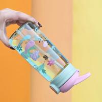Botella De Agua Para Niños De 600ml Con Taza Y Pajita Portátil Para Viajes Deporte Y Fitness Material Plástico Reutilizable - details 4