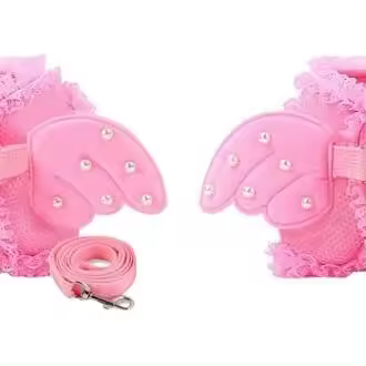 Arnés de Perro Verde - Tamaño Chaleco - Rosa Encantadora - Arnés Cachorro Transpirable - 1