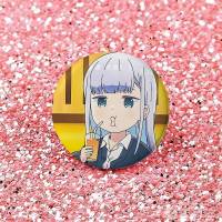 Broches Redondos De Anime Aharen-san Wa Hakarenai Para Bolsos Accesorios De Pin De Lapel De Plata De Tinplate Souvenir De Japón Estilo Animal - details 12