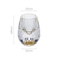 Vaso De Vidrio De Lujo Para Vodka Sake Shochu Liqueur Doble Fondo Con Papel De Oro Para Té Regalo Elegante Para Bares Y Fiestas - details 1