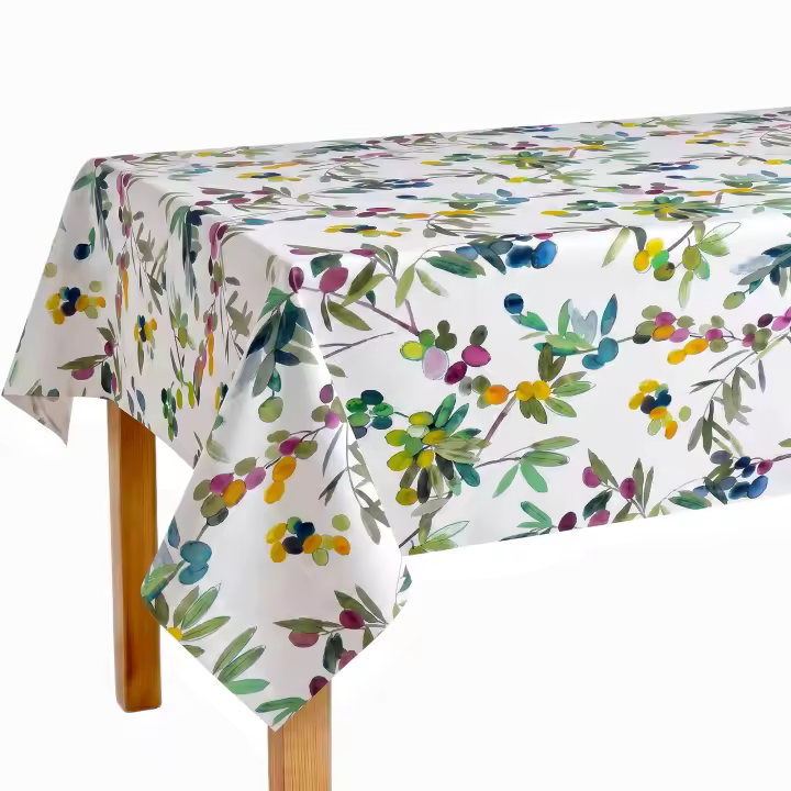 Mantel de Hule PVC Impermeable para Mesa Rectangular, Antimanchas, Lavable, Estampado Floral para Cocina y Comedor - 1