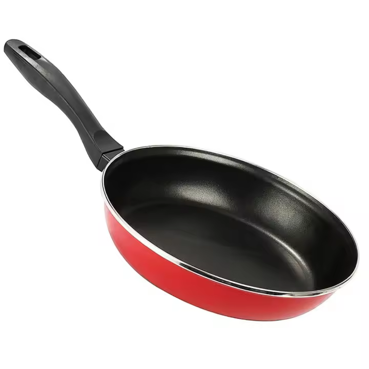 Sartén de acero vitrificado - compatible con cocinas de inducción - Cocina sin aceite sin que se peguen los alimentos - Sartén con mango de baquelita de tacto frío -Apta para lavavajillas - Rápida y fácil de limpiar. - 1