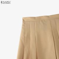ZANZEA Falda Elegante Para Mujer Verano Largo De Color Sólido Plisado Casual Vestidos De Fiesta Streetwear Talla S-2XL - details 13