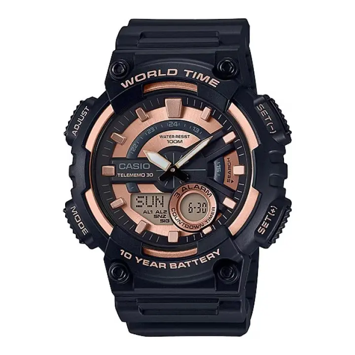 Casio Reloj Hombre Analogico/digital Cuarzo con Correa de Resina AEQ-110W-1A3 - 1