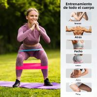 Banda De Resistencia De Goma Portátil Para Ejercicio De Fitness Y Yoga Equipo De Gimnasio Elasticidad Para Mujer Entrenamiento De Pilates Crossfit Estiramiento - details 4