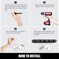 Soporte De Pared Para Escoba Y Mopa Con 5 Ranuras Y 6 Ganchos Herramienta De Almacenamiento Para Hogar Y Jardín - details 7