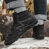 Botas De Invierno Para Hombre Botines De Nieve Antideslizantes Y Cálidos Con Peluche Casual Ligeros Para Senderismo - details 17