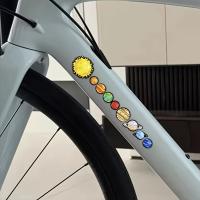 Pegatinas De Bicicleta Solar Sistema Planetario 2 Piezas Resistentes Al Lavado Y a Rasguños Para Tubo Superior E Inferior De La Bicicleta De Montaña - details 6